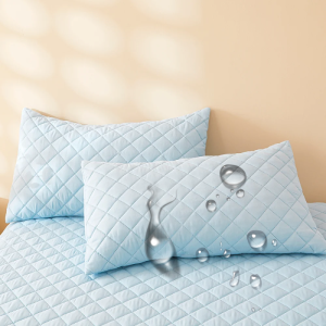 2pcs Waterproof Pillowcase (without Pillow Core) Soft and Comfortable Machine Washable Waterproof Pillow Covers