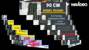 TAS PANCING 100 CM JUMBO DUA SLOT/DUA RUANG ANTI AIR MODEL RANSEL DARI BAHAN KAIN TERPAL TRUK