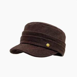 BAOYINFEI | Vintage Pleated Flat Top Equestrian Hat Summer Large Head Fit