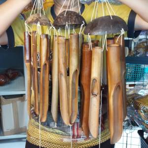 เสริมฮวงจุ้ยบ้าน ทำงาน ร้านค้า กระดิ่งลมไม้ไผ่ โมบายลมไม้ไผ่