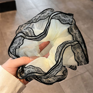 ยางรัดผมลูกไม้สไตล์เกาหลี ยางรัดผมลูกกลมสำหรับผู้หญิง ยางรัดผมแบบลำลอง ยางรัดผมแบบลำลอง แฟชั่น ลูกไม้ ขอบลูกไม้ ระดับไฮเอนด์