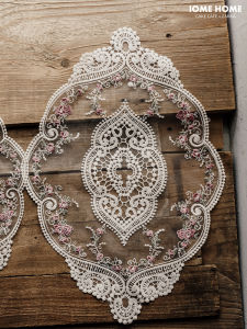 Lót Bàn Ăn Cốc Bàn Ăn Cạnh Bàn Hoa Ren Cổ Điển Nhẹ Kiểu Pháp Lót Bàn Ăn Viền Hoa Trà Chiều Chạm Rỗng Phong Cách Châu Âu Vải Sang Trọng Hoa Nhỏ Điền Viên