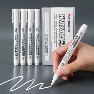 【Free Shipping】White Marker Pen Alcohol Paint Oily Waterproof Tire Painting Graffiti Pens Permanent Gel Pen for Fabric Wood Leather Marker