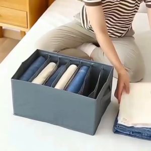Hộp Vải Đựng Quần Áo Chia 9 Ngăn Khung Cứng Cao Cấp Túi Đựng Quần Áo Chia Ngăn Gọn Gàng Tiện Lợi