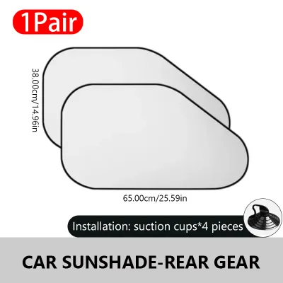 SEAMETAL Car Side Window Sun Shade Cover Foldable Front Rear Window Sunshade Curtain Back Windshield Summer Sun Protection Cover