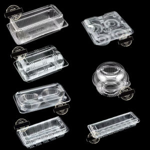 Transparent Abs Plastic Cake Roll Box Green Bean Pastry Packaging Box Snowy Bride Dirty Dirty Bag Box Kitchen Baking Tools