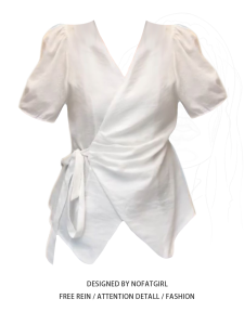 เสื้อเชิ้ตคอวีแขนสั้นไซส์ใหญ่สำหรับผู้หญิงในช่วงฤดูร้อน ผ้าไนลอน สไตล์ลำลอง เสื้อเชิ้ตทรงสลิมฟิต ไม่มีป้ายแบรนด์