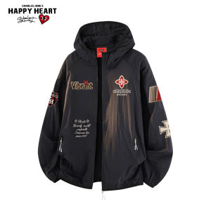 CHARLES JANGS HAPPY HEART | Light and Breathable Hooded Summer Sun Protection Jacket