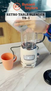 Russell Taylors 2 Speed Retro Blender 1.25L TB1 Creamy White Mesin Pengisar Cili