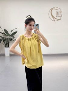 Áo Tập Khiêu Vũ Cổ Điển Không Tay Màu Trơn Thường Ngày Áo Vest Khiêu Vũ Hiện Đại Áo Khiêu Vũ Mùa Hè Áo Khiêu Vũ Cổ Điển