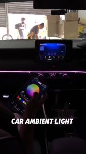 Car Ambient Light Interior Dream Color RGB Breathe Door Decoration LED Acrylic Strip App Control 6 in 1 18 in 1 22 in 1