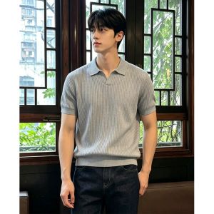 ZHUOCAN | Seagull Collar Breathable Cool Feel Polo Shirt Men