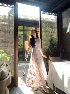 Iceollo Purple Velvet Sleeveless Vest Dress Women Summer Unique Beautiful Waist-Cut Short Size Ladies Fashion Casual Dress