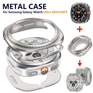 Metal Case for Samsung Galaxy Watch Ultra 2025 Protector Watch Cover for Galaxy Ultra 2024 Upgrade To 8 Classic 46mm Appearance