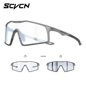 SCVCN | SCVCN UV400 Photochromic Cycling Glasses Outdoor Running Driving Sunglasses Stylish Sports Glasses for Hiking MTB Sunglsses