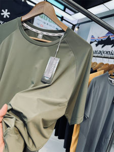Antibacterial Deodorizing Filter Technology Cool Cooling Moisture Absorption Breathable Outdoor Sports Stand Cut Quick Drying Clothes Men Short Sleeve T-shirt