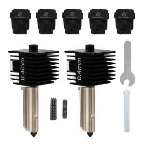 2Pcs A1/A1 Mini Hotend Kit High-Temperature Hardened Steel Nozzle Extruder with Silicone Sock & Brush for Bambu Lab 3D Printer