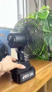 Quạt Tích Điện Lồng Sắt Pin Makita Motor Lõi Đồng Đế Pin 21V- 2 Mức Gió Sử Dụng Liên Tục 3-8h Hót 2026