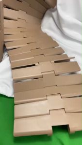 882 Tab K750 Top chain  สายพานลำเลียง conveyer แบบโค้ง กว้าง 7.5 นิ้ว ความยาวต่อกล่อง