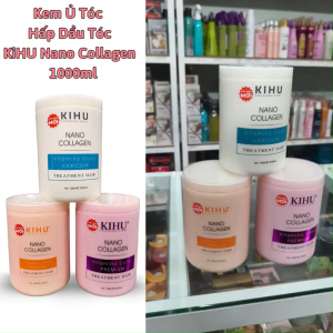 Kem Ủ Tóc Hấp Dầu KiHU Nano Collagen Siêu Dưỡng 1000ml Giúp Tóc Xuông Mượt Óng Ả Chính hãng.