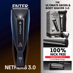 Nethers Undercut Body/Ball Trimmer Wet Dry Shaver For Man NetherSafe Ceramic Blades Waterproof Pubic Armpit Bovem Meridian-SGPOMADES Nail Trimmer Undercut Saw Undercut Tool Neckline Trimmer - Lazada