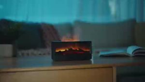 Flame Humidifier Air Humidifier Home Aroma Flame Humidifier Automatic Fragrance Diffuser With LED Light Remote Control