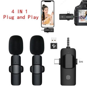 Wireless Lavalier Microphone For Type-C Smartphones mini Mic for Vlogging  Facebook Videos Microphones Audio Recording