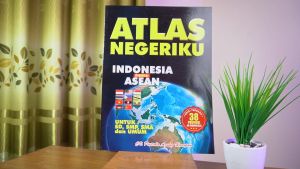 Buku Atlas Negeriku Indonesia Disertai Asean Edisi 38 Provinsi Ukuran Besar Untuk SD SMP SMA Dan Umum