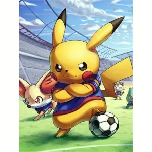 Bandai | Pokemon Eevee Anime 5D Full Round Drill Diamond Painting Evolution Mosaic Embroidery Art Home Wall Decor DIY Craft