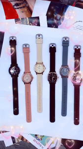 JBS Jam Tangan Fashion Wanita Analog Motif Angka Jam Tangan Tali Karet 6Varian Warna