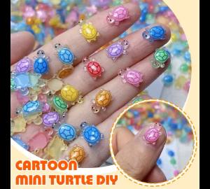 100Pcs Mini Luminous Turtle Eight Color Decorative Bead Decoration DIY Accessories Resin Accessories Handmade DIY Decoration