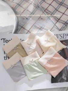 Miiow | MiiOW Cat Woman Seamless Ice Silk Triangle Shorts Breathable Pure Cotton Antibacterial Underwear For Women Summer Collection