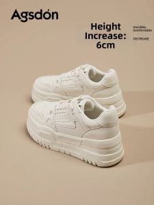 Agsdon | Height Increasing Leisure Thick-soled White Shoes