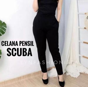 LYNFASHIONISTA-CELANA WANITA KANTOR SCUBA MODEL PENSIL TEBAL ADEM/739