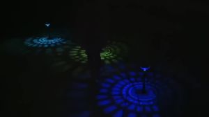 SXH  Solar Ground Lamp Outdoor Garden Landscape Lamp RGB Colorful Projection Lawn Lamp Waterproof Decorative Lamp