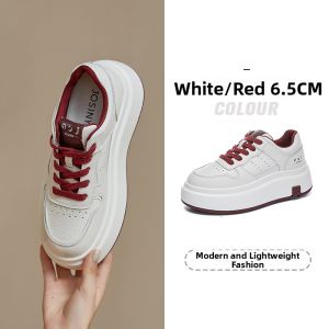 Josiny | Chunky Heel White Sneakers Women Fall New 2026