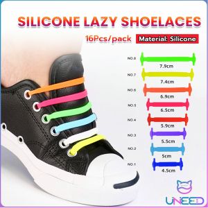 Need. 16pcs Silicone No Tie Shoelaces - Elastic Shoe Laces for Adults - Lazy Creative Rubber Lace