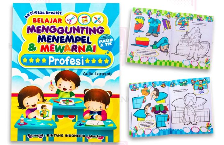 Buku Pendidikan / Buku Aktifitas Anak Belajar Menggunting Menempel ...