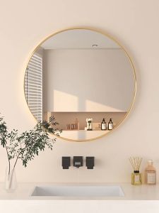 Round Mirror Wall Mirror Vanity Mirror Bathroom Mirror Kaca Cermin Cermin Bilik Makeup Mirror Cermin Bulat  大圆镜子
