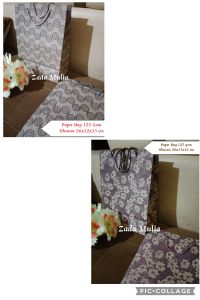 Paper bag Tas kertas batik ukuran 26x11x33cm 12 pcs tas kado