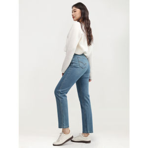 HIPPIE MISS | Linen Tencel Straight Denim Trousers