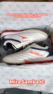 Giày Đá Bóng Futsal MIRA Samba Ic Sân Trong Nhà Bám Sân Chống Trơn Trượt Khâu Đế Uper Cao Cấp Đế Ic Tặng vớ