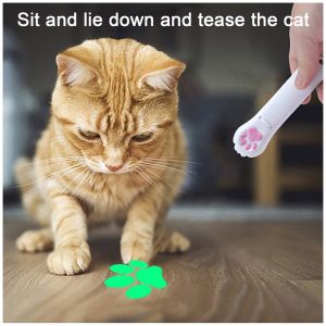 Mainan Senaman Kucing Interactive Cat Toy LED Projection Pen Light Pointer USB Rechargeable Cat Catch Toys