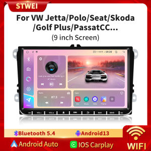 For VW Volkswagen Skoda Octavia Golf 5 6 Touran Passat B6 Polo Jetta 9 Inch Android13 Car Radio GPS 2Din Multimedia Player Wifi