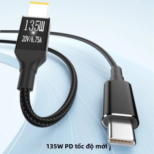 Sạc Laptop Lenovo Legion Y9000P Y9000K Y7000P 135W 20V 6.75A Kèm Cáp Sạc Type C Sang USB Đầu Vuông Mỏng