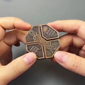 Metal Puzzle Brain Teasers Eight Trigrams Lock IQ Toys For Kids Adults Fidget For Anxiety Wit And Logica Games
