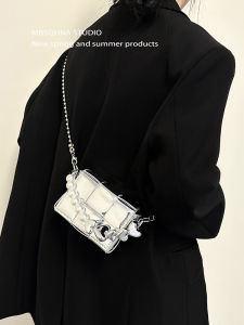 Mini Weaving Bag by MBSQHNA Unique Design Womens Summer Pearl Chain Handbag Shoulder Crossbody Satchel Casual Style