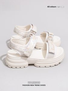 Warrior | รองเท้าแตะผู้หญิง Warri ฤดูร้อนปี 2025 รองเท้าแตะชายหาดแบบลำลองพื้นหนา รองเท้าแตะสวมสบายสำหรับใส่ไปเที่ยวชายหาด