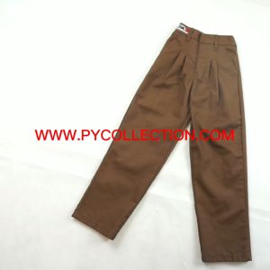 SELUAR PENGAWAS COKLAT PANJANG PINGGANG GETAH COTTON - BAJU SEKOLAH JENAMA BLACK CAT BC032G