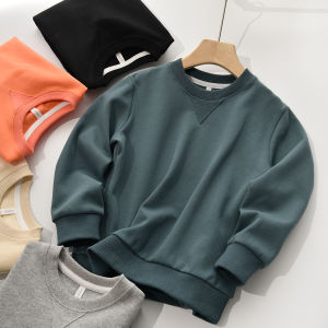 School Childrens round Neck Sweatshirt Boys Girls Running Sports Big Kids New Style Shandong Online Store Childrens Clothing